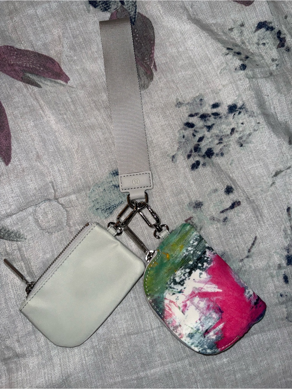 Lululemon Dual Pouch Wristlet No Limits White Multi and Vapor